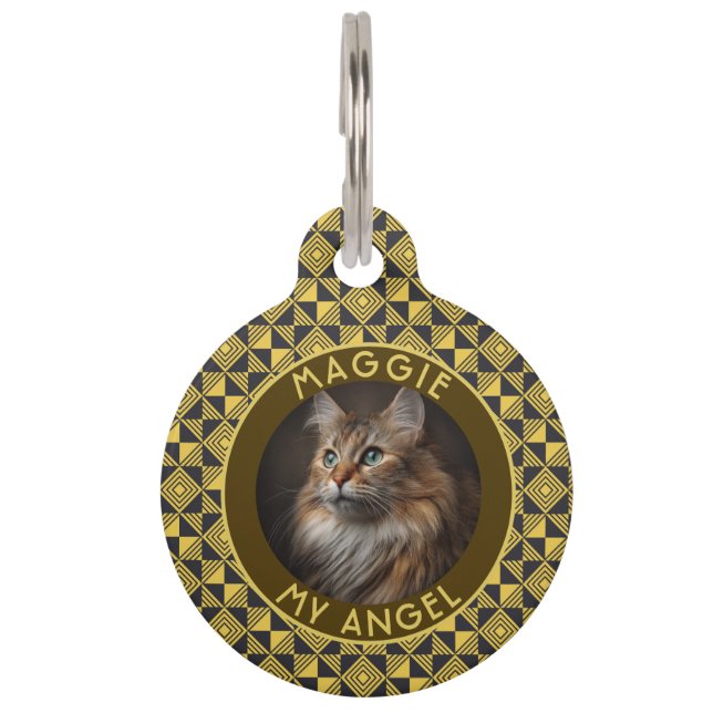 Customized Pet Owner Gift Idea Ethnic Print Tag (Front)