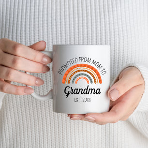 Customized Promoted from Mom to Grandma Est 2023 Mug