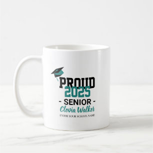Customized proud school senior graduate coffee mug