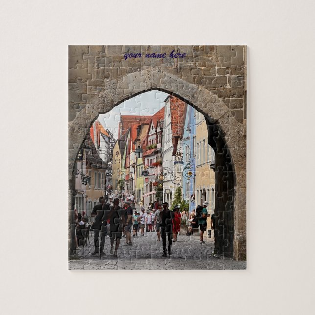 Customized Puzzle of Rothenburg, Germany (Vertical)