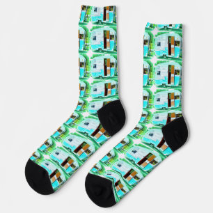 Customized Retro Vintage camper Socks