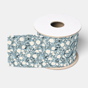 Customized Rose Flower Romantic Party Grosgrain Ribbon