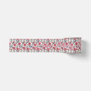 Customized Rose Themed 90Th Birthday Grosgrain Ribbon