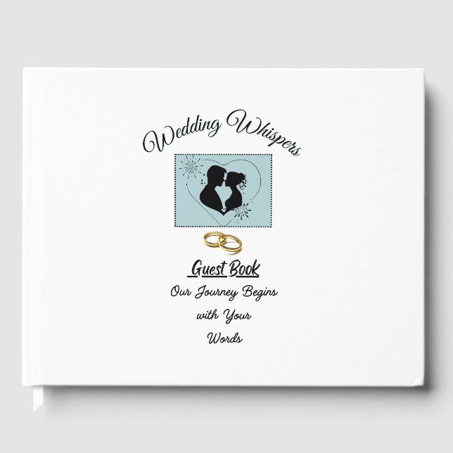 Customized Simple Wedding Guest Book  (Front)
