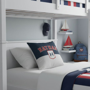 Customized sporty-style pillow with name