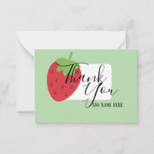 Customized Strawberry Romantic Thank You Card
