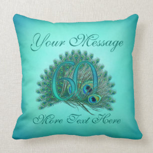 Customized text 60th Birthday or anniversary Cushion
