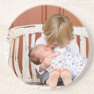 Customized Two Sided Photo Personalized  Coaster