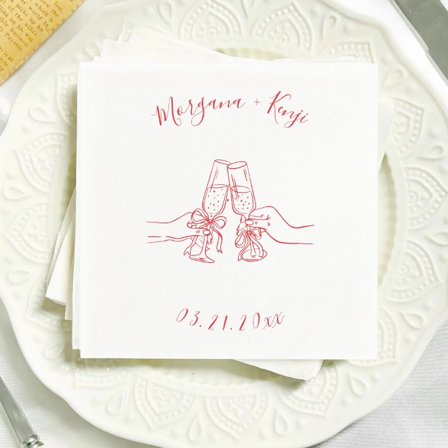 Customized Wedding Engagement Party Bridal Shower Napkin (Creator Uploaded)