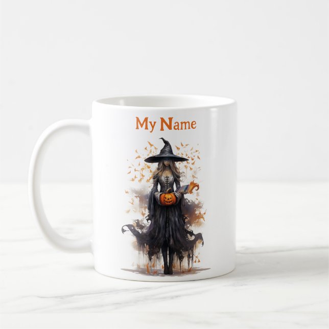 Customized Witchcraft: Halloween Witch Cup (Left)