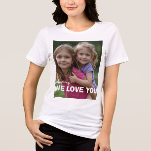 Customized with 2 and text Tri-Blend shirt