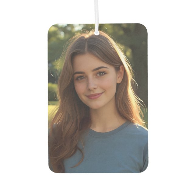 Customized with two photos car air freshener (Front)