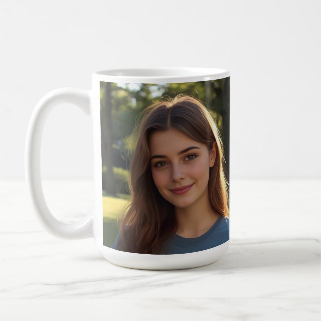Customized with two photos coffee mug (Left)