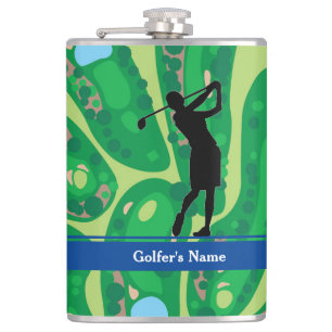 Customized Women's Golf Course Graphic Flask
