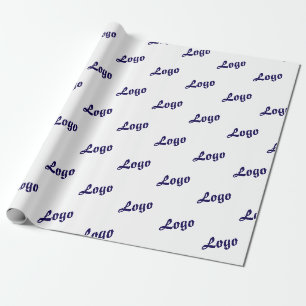 CUSTOMIZED YOUR LOGO STYLISH MODERN SMALL BUSINESS WRAPPING PAPER
