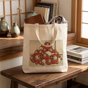 CUSTOMJapanese Tale of Genji Heian Cat Art - Ukiyo Tote Bag