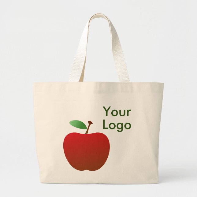 #CustomLogoToteBag Large Tote Bag (Front)