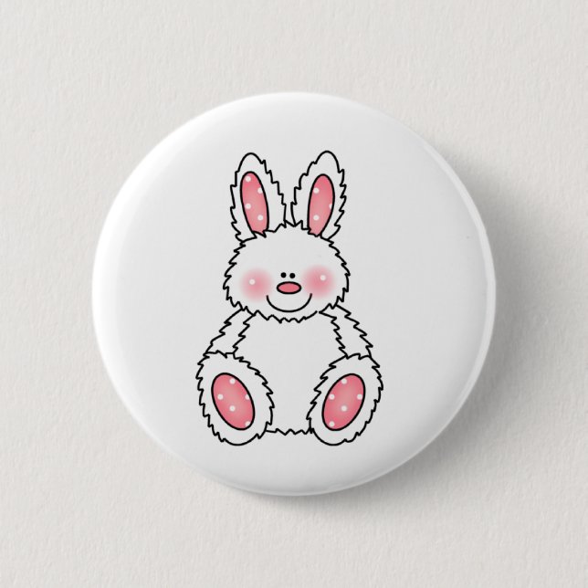CUSTOMPINKFLUFBUNNY 6 CM ROUND BADGE (Front)