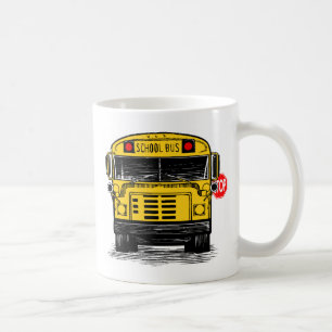 customschoolbuswithstopsignmug coffee mug