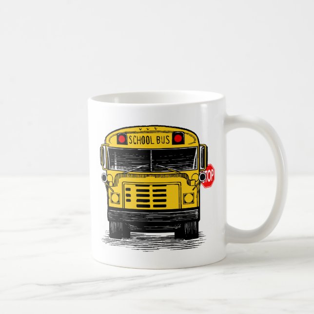 customschoolbuswithstopsignmug coffee mug (Right)