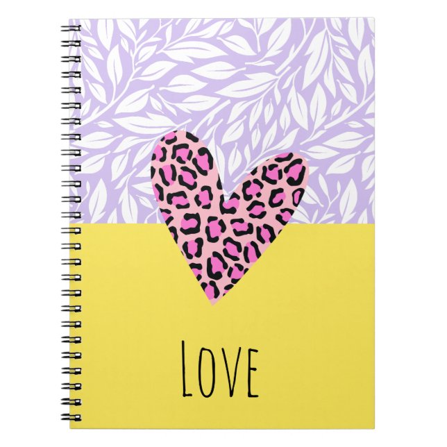 Customt text Vibrant grafik colour block in yellow Notebook (Front)