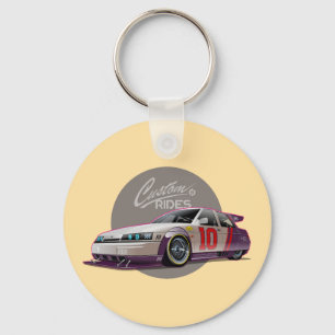 Custon fiction race car concept key ring