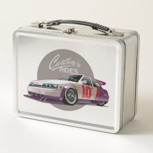 Custon fiction race car concept metal lunch box