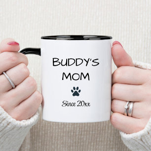 Custoomized Dog Mum with Paw Coffee Mug