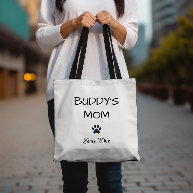 Custoomized Dog Mum with Paw Tote Bag (Creator Uploaded)