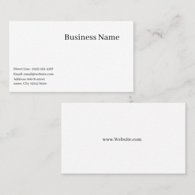  CUSTUMIZED SIMPLE BUSINESS CARD (Front/Back)