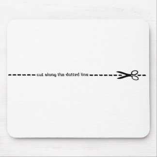 cut along dotted line mouse pad