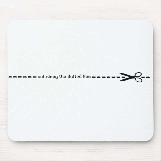 cut along dotted line mouse pad (Front)