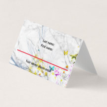 cut and classic Folded Business Card