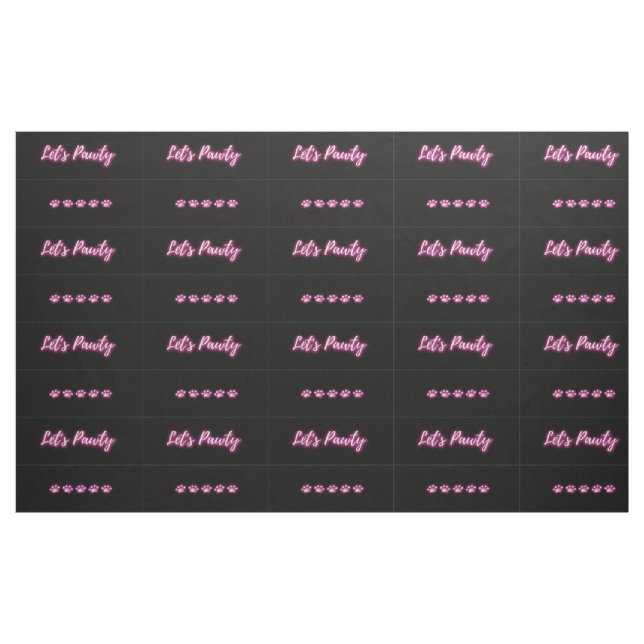 Cut and Sew - Let's Pawty + Neon Paws - Cat Kicker Fabric (Yard)