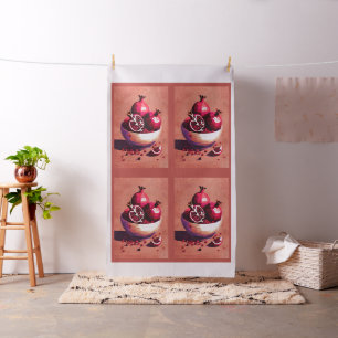 Cut and sew pomegranate fruit bowl fabric