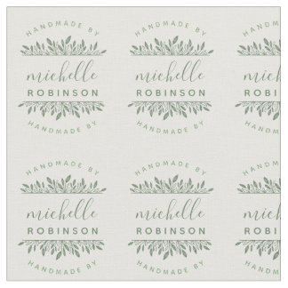 Cut And Sew | Sage Green Botanical Handmade Name Fabric