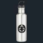 Cut bamboo in embracing bamboo leaves 710 ml water bottle<br><div class="desc">This kamon is called "Daki take ni kiri take" in Japan.</div>