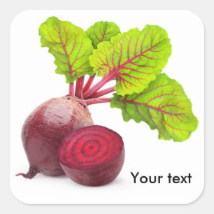 Cut beetroot square sticker
