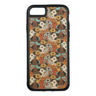 Cut Brown Animal Pattern Carved iPhone 8/7 Case