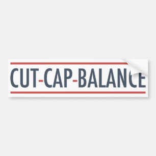 Cut Cap Balance Bumper Sticker