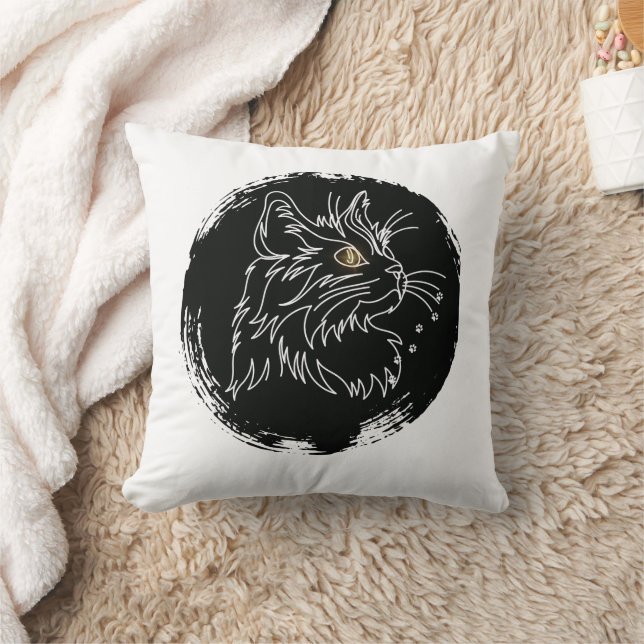 Cut Cat Lover Design Cushion (Blanket)