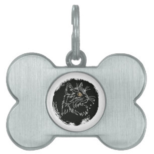 Cut Cat Lover Design Pet ID Tag