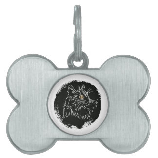 Cut Cat Lover Design Pet ID Tag