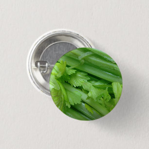 Cut Celery Stalks 3 Cm Round Badge