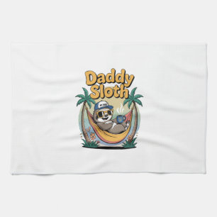 Cut Daddy Sloth Father Tea Towel