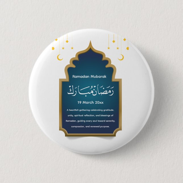 Cut Eid Mubarak   6 Cm Round Badge (Front)