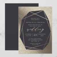 Cut Gemstone Custom Background Colour Foil Wedding