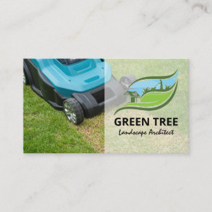 Cut Grass Landscaping Gardener Business Card