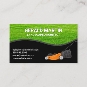 Cut Grass   Lawn Mower Business Card