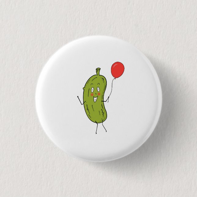 Cut green Pickle 3 Cm Round Badge (Front)